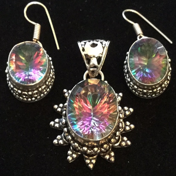 Atlanta Gem & Mineral Jewelry - WOW 3 piece Set Exploding TOPAZ COLLECTION
